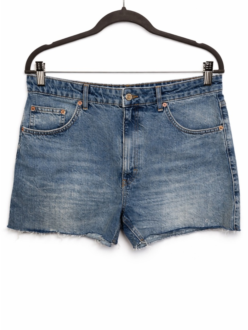 Topshop High Rise Denim Shorts A-Line 3.5” Inseam Size 12 Cotton